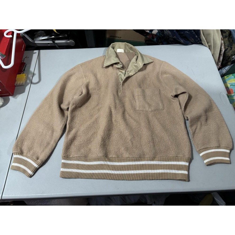 60s 70s Edward's Of California Brown Sweater L